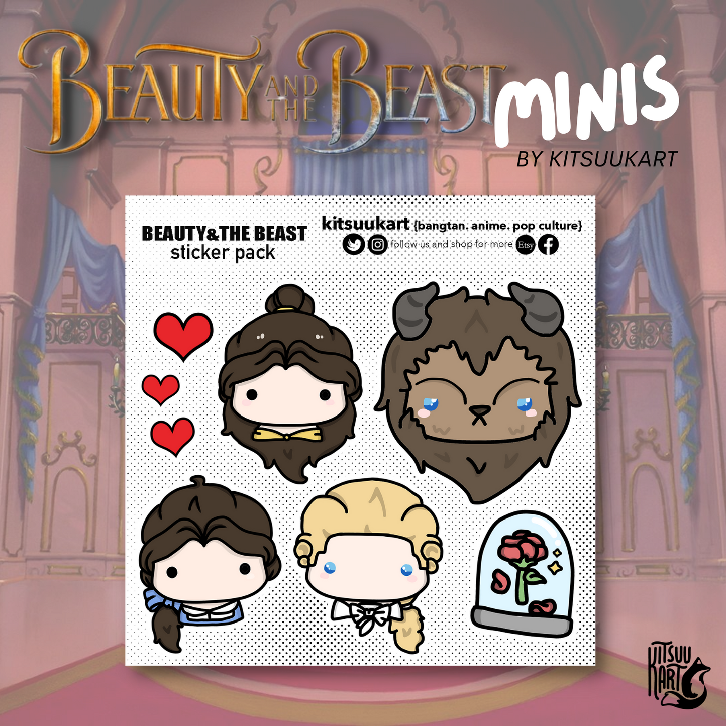 Beauty & The Beast Minis Sticker Sheet