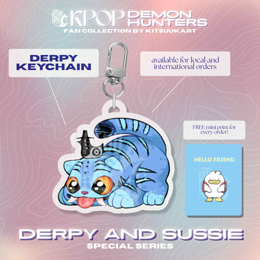 Kpop Demon Hunters : Derpy & Sussie Special Fan Merch Series Mousepad Keychain Tote Bag