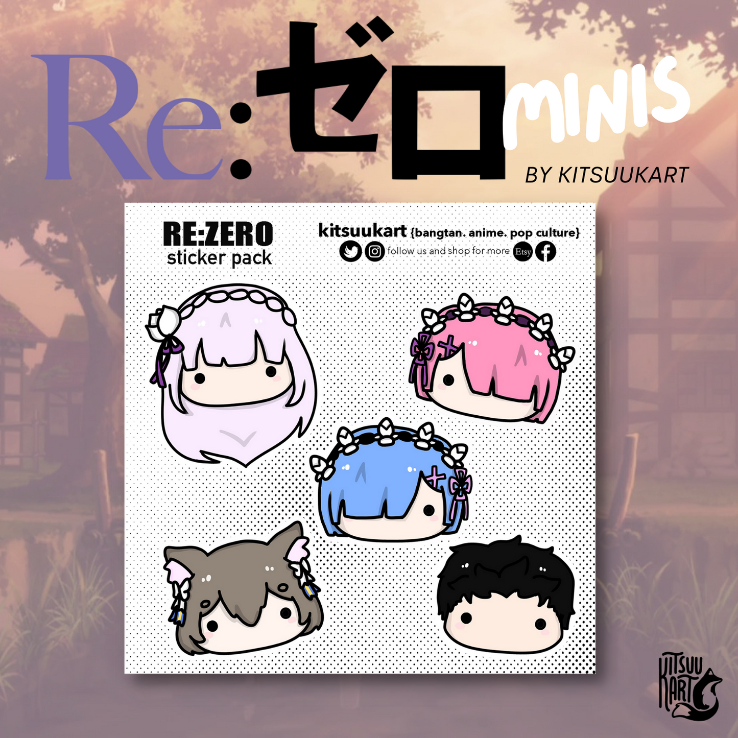 RE:Zero Minis Sticker Sheet